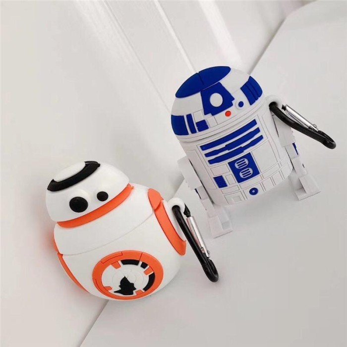 Promo Terlaris `[martstrong247.id] AIRPODS 1 2 3 PRO Star Wars BB-8 R2-D2 Soft Case Silicon - BB-8 P