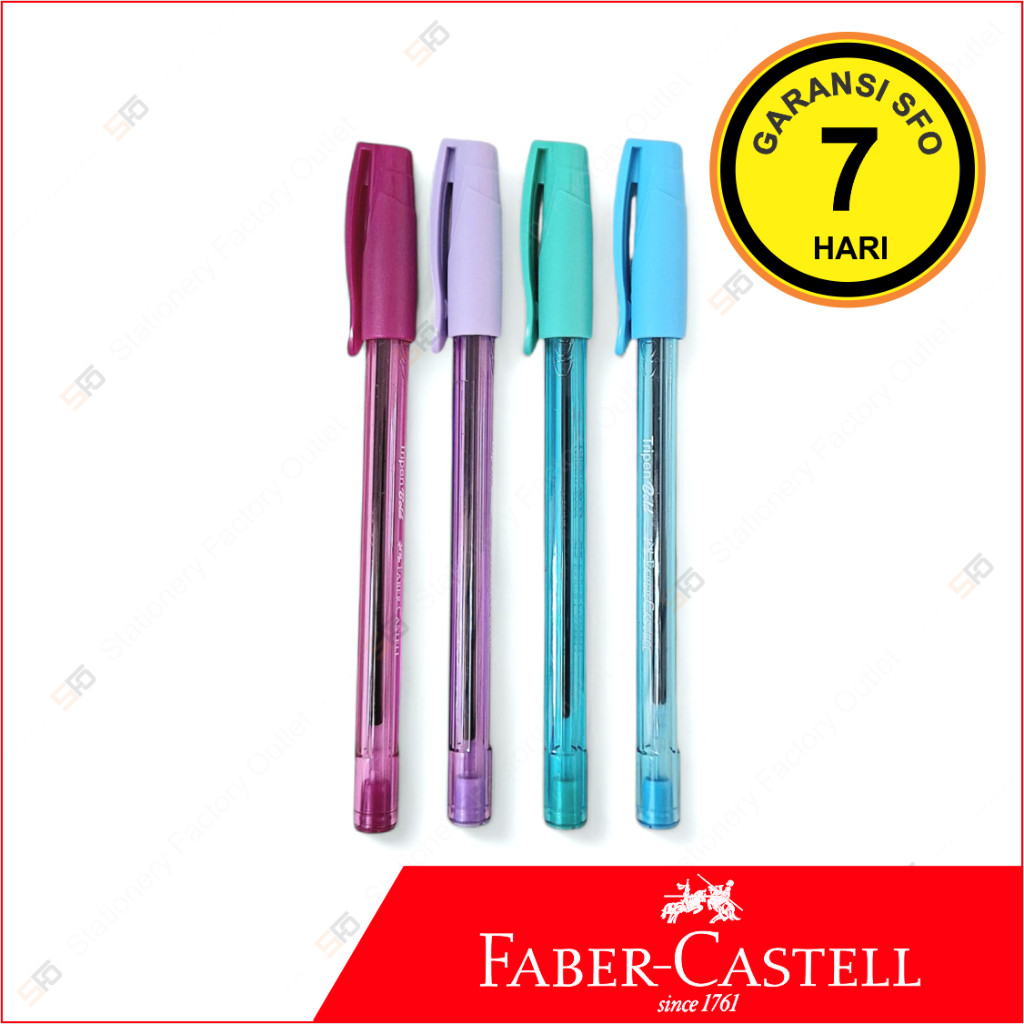 

Tripen Transparan Faber Castell - Pulpen Bold 0.7mm - Codeline Stationery