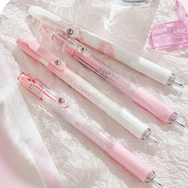 

Winzige 4pcs pulpen gel set 0.5mm pena pen lucu pulpen aesthetic gel pen pulpen 1 pack mekanik pulpen tinta hitam alat tulis stationery bulpen bolpen pink barang aesthetic