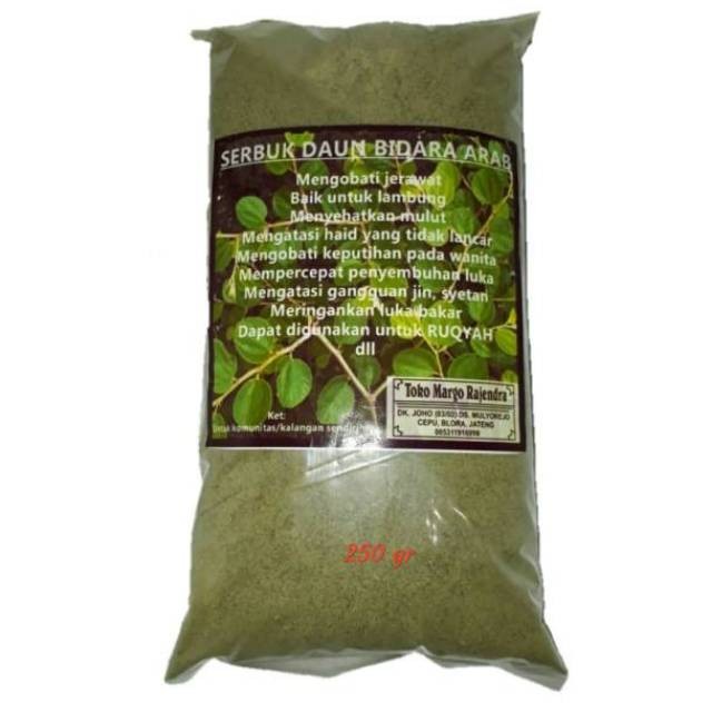 

SERBUK bubuk daun BIDARA MURNI isi 250gram