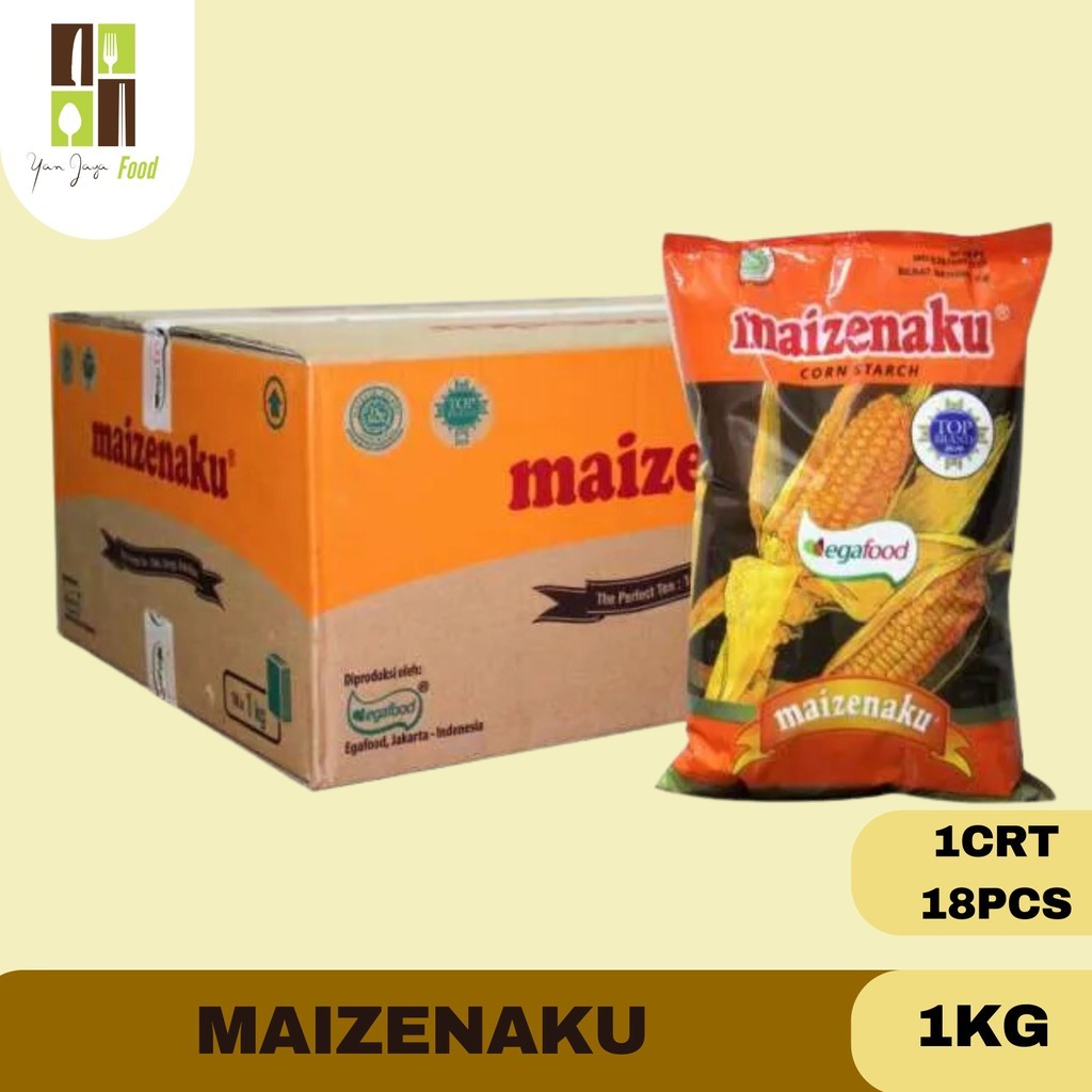 

Maizenaku / Tepung Jagung / Tepung Maizena Kemasan 1kg 1 CRT/18 PCS