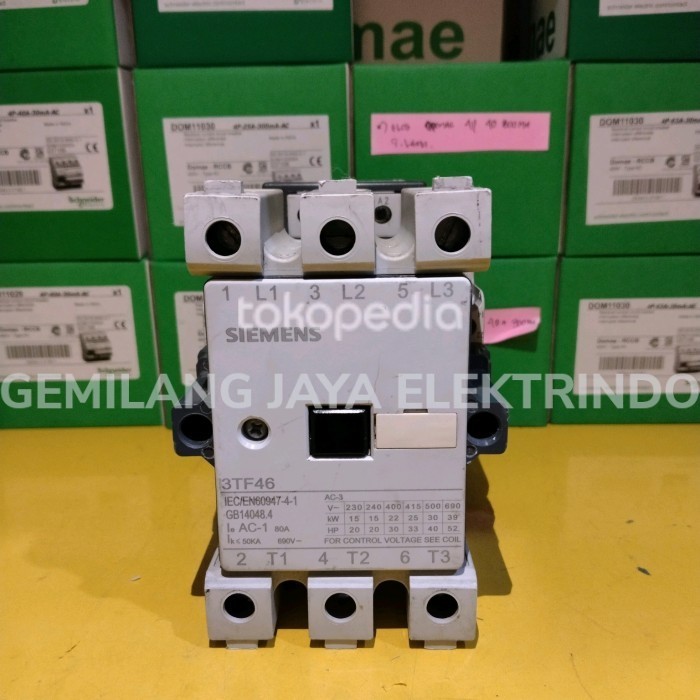 CONTACTOR SIEMENS 3TF46 22-0XP0 220V 80A 2NO 2NC SIEMENS ORIGINAL
