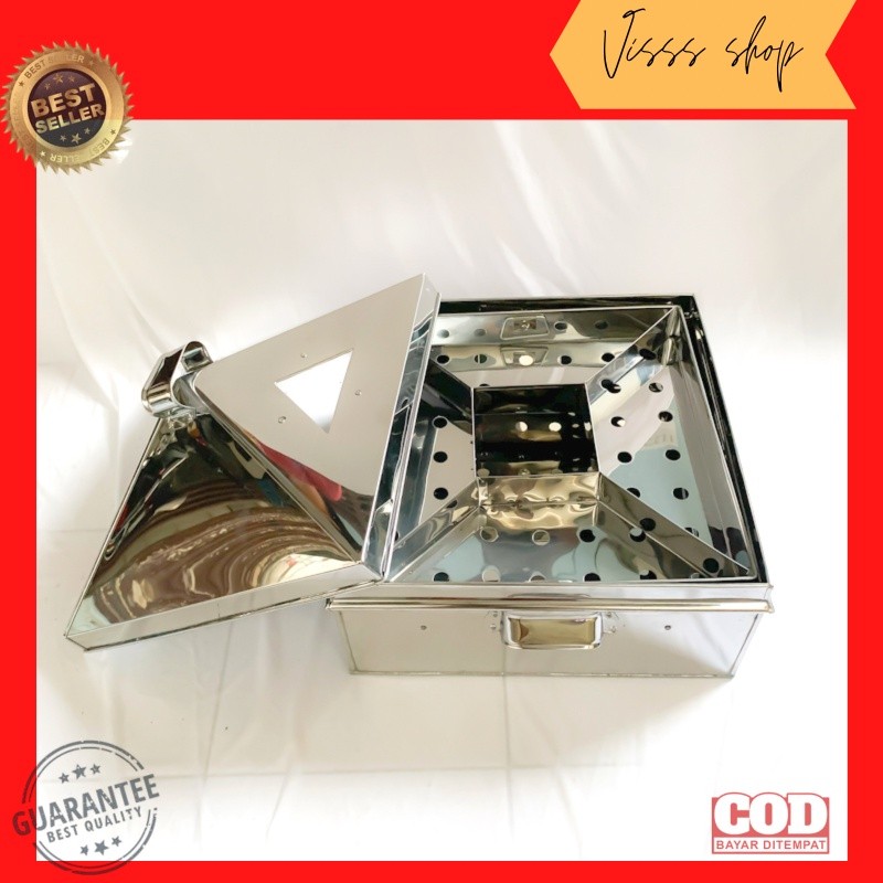 Kukusan Klakat Ukuran 40 Cm  Steamer Stainless Sekat 4 Kotak Panci Kukus Dandang Kue Dimsum Bakpao