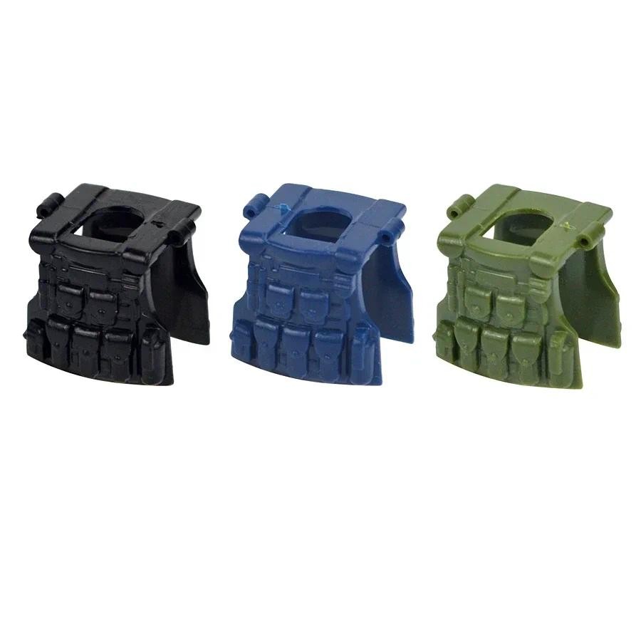 

Cloak Weapon Army Brick Figures Soldier Helmet Weapons Backpack MOC Military Accessories Armor Vest Plastic Building Blocks Toy