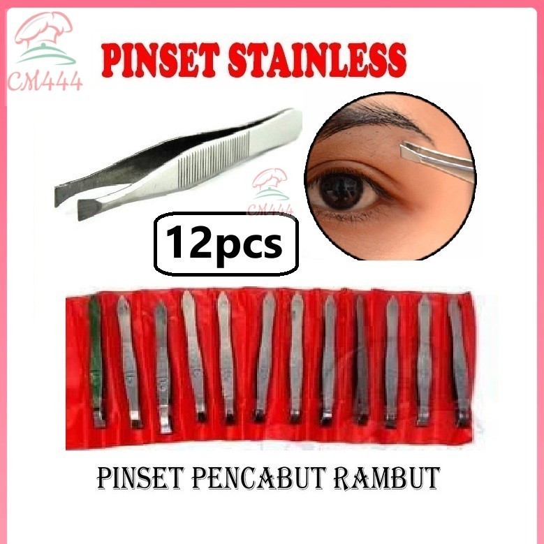 [12pcs] Pinset Alis/Pencabut Bulu/Penjepit Bulu/Pencabut Kumis