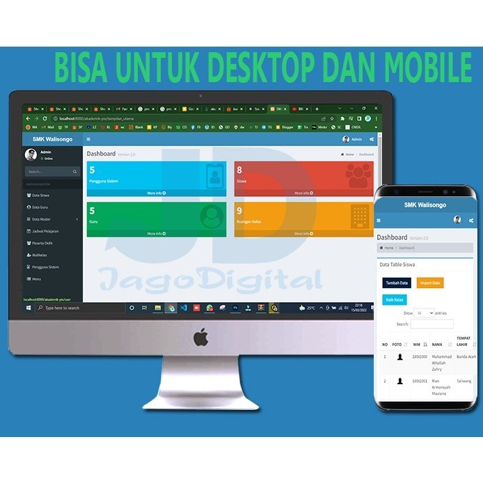 Aplikasi (SIAKAD) elearning akademik Sekolah Berbasis web
