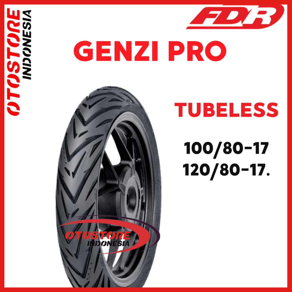 BAN MOTOR RING 17 TUBLES FDR GENZI PRO 100/80 120/80 TUBELESS TL | BAN TUBLES Vixion MX king CBR Bys