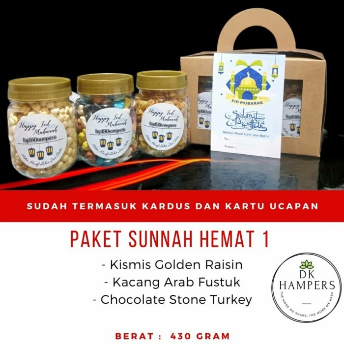 

Parcel paket hemat lebaran 1 kacang arab cokelat kerikil kismis