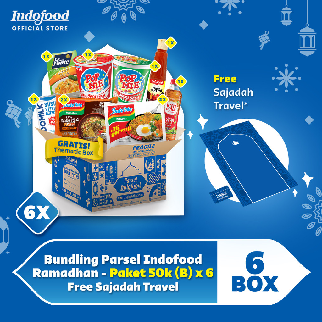 

6 Box - Parsel Indofood Ramadan 2025 - Hampers Lebaran 50K B