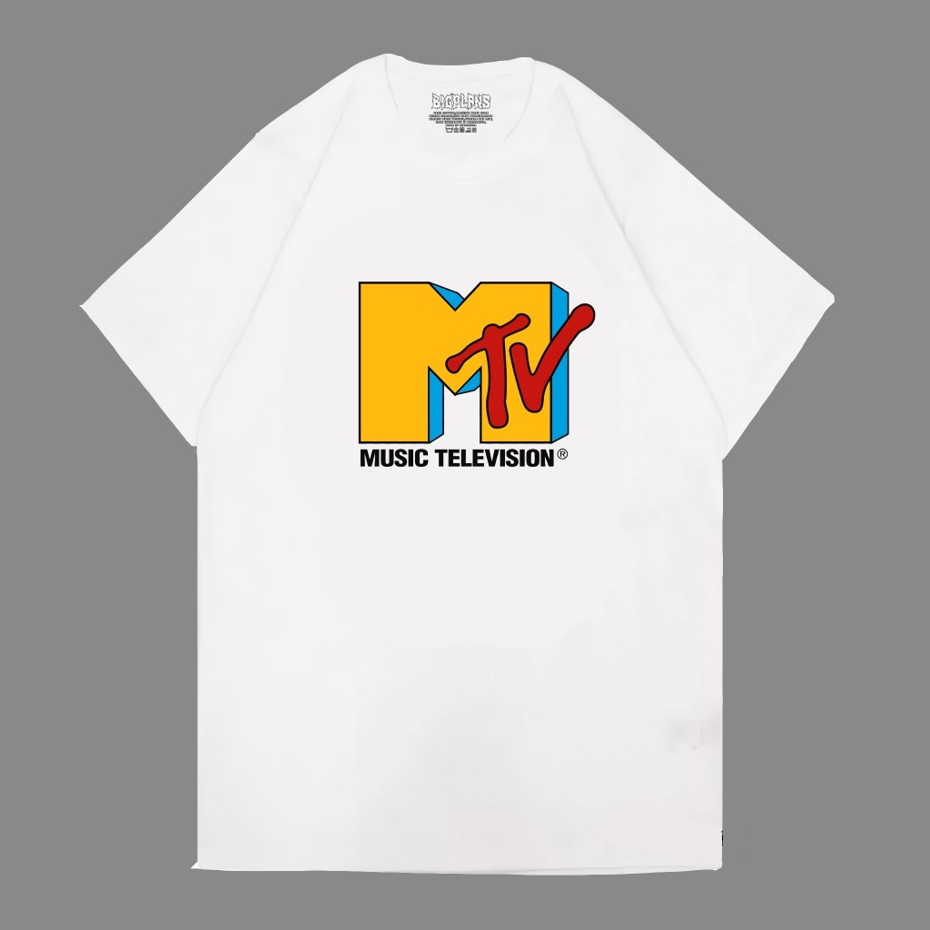 kaos MTV music television big logo / kaos mtv / kaos basic distrp pria wanita