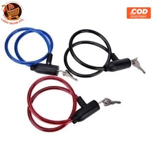 LMP  Gembok Sepeda Kawat Seling Baja 6mmx65cm Gembok Motor Gembok Helm