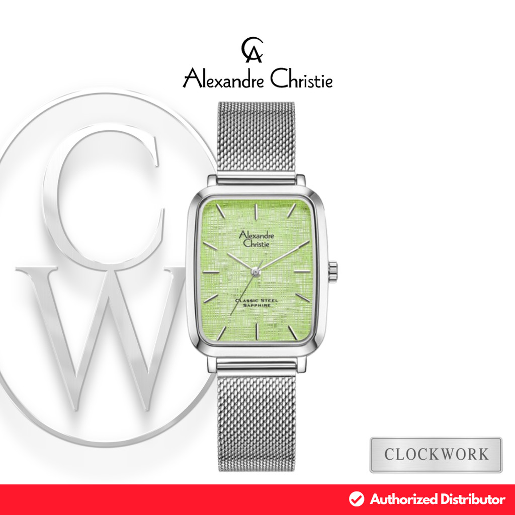 Jam Tangan Wanita Alexandre Christie Classic Steel AC 8699 LHBSSLE Rantai Pasir / Mesh Strap Minimal