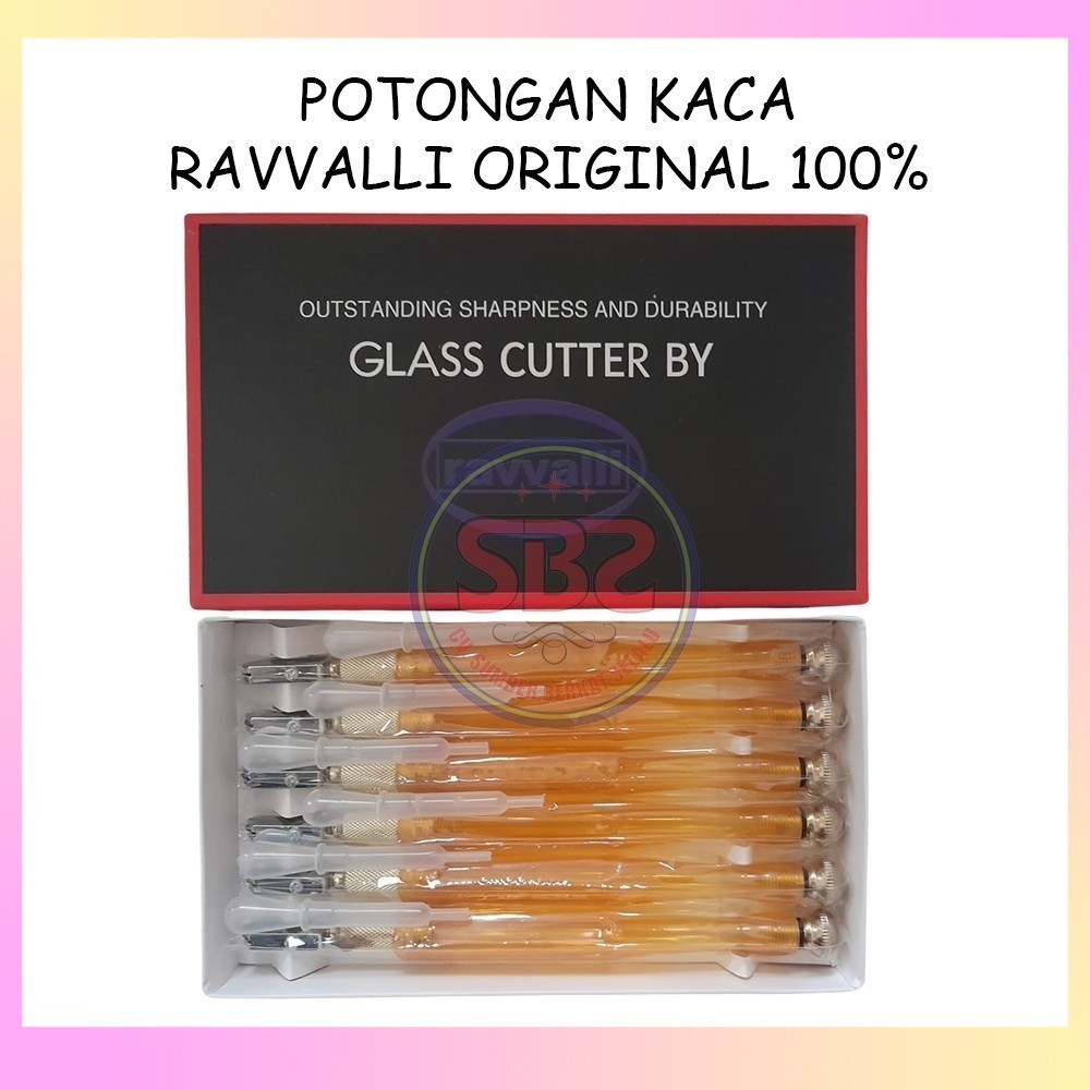 RAVVALLI Pemotong Kaca Ravvalli Original Asli Alat Pemotong Kaca Original Murah Glass Cutter Pisau K