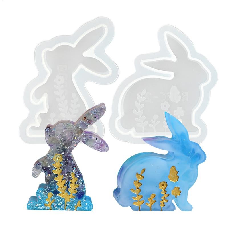 

Spring Easter Bunny Mold Handmade Easter Spring Candle Mold Smooth Inner Wall Casting Art Crafts for Chocolate Jelly Ornaments