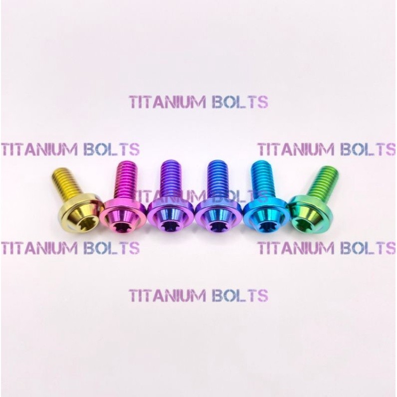 Baut Payung Titanium Bolt M6x10 M6x15 M6x20 OD 12MM Titanium GR5