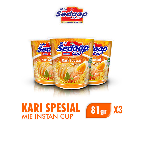 

[Paket isi 3] SEDAAP Mie Instan Cup Kari Spesial 81GR