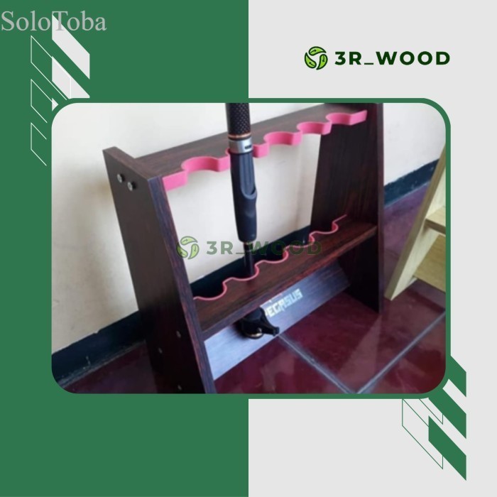 

Rak Kayu Joran Vintage Tempat Koleksi Rod Dudukan Pancing Minimalis Ru - Natural, 5 Slot murah
