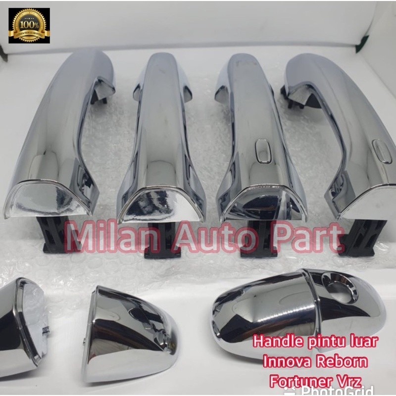 Handle Handel pintu Chrome luar tombol Innova Reborn tipe type Q Venturer Fortuner Vrz Hilux Revo
