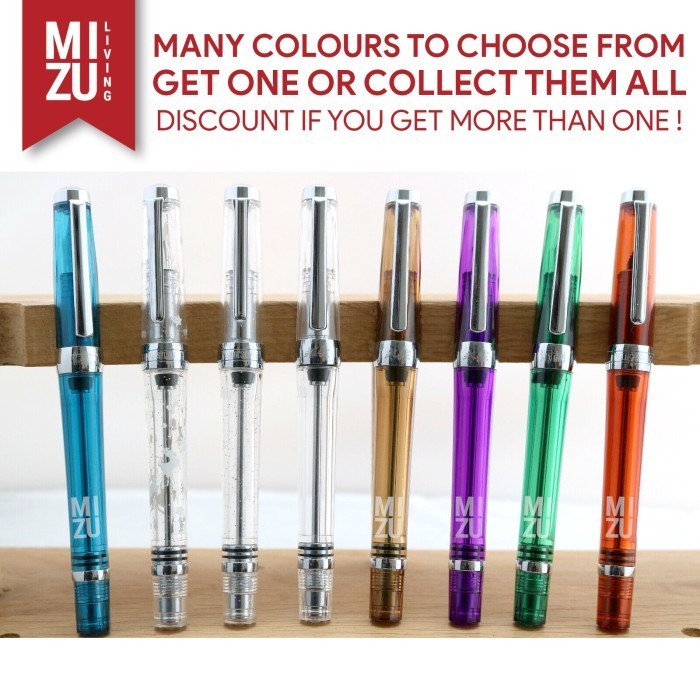 

PROMO!! -WING SUNG 3013 VACUUM FILLER Fountain Pen Vakum Stainless Steel Nib - CLEAR Bening, EF Nib