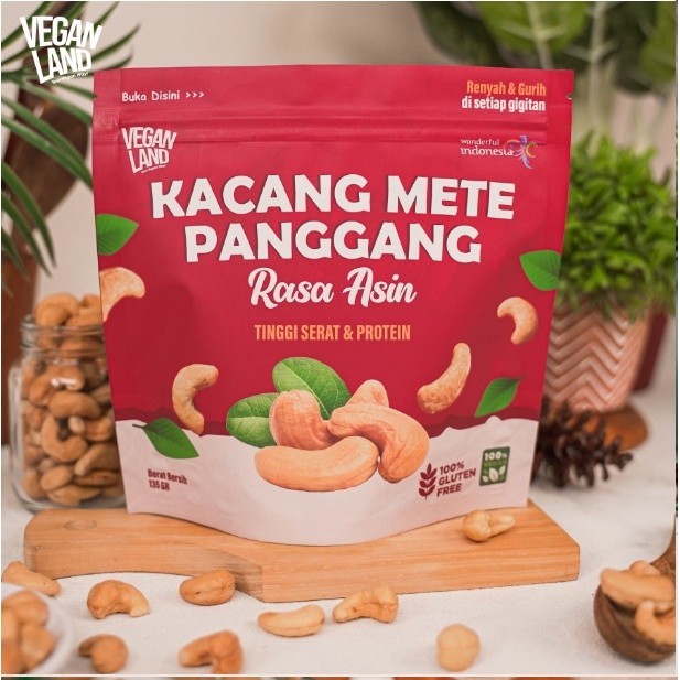 

[VEGAN] ROASTED CASHEW 135 GR | KACANG METE PANGGANG 135 GRAM | ORIGINAL - SALTED EDITION - VEGAN LAND