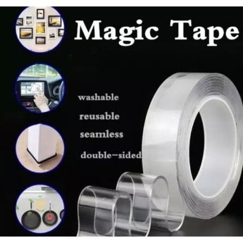 

ONE - DOUBLE TAPE NANO BENING TRANPARAN 1M / NANO TAPE 1 METER / DOUBLE TAPE AJAIB ISOLASI BENING