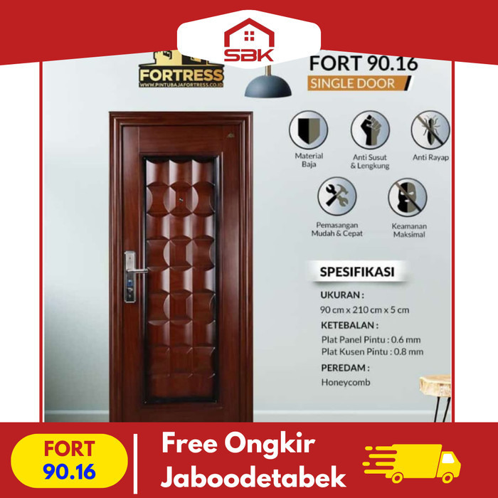 Pintu Kamar | Pintu Utama Baja 90x210 Fortress 90.16