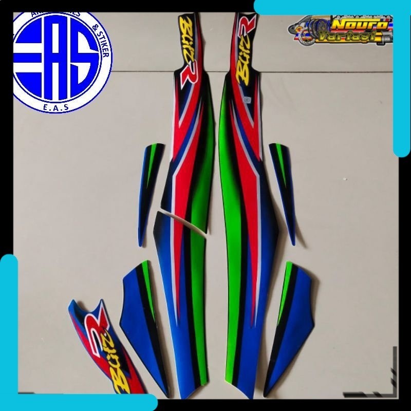 Striping Kawasaki Blitz R BlitzR biru stiker Lis body motor standar berkualitas nazia