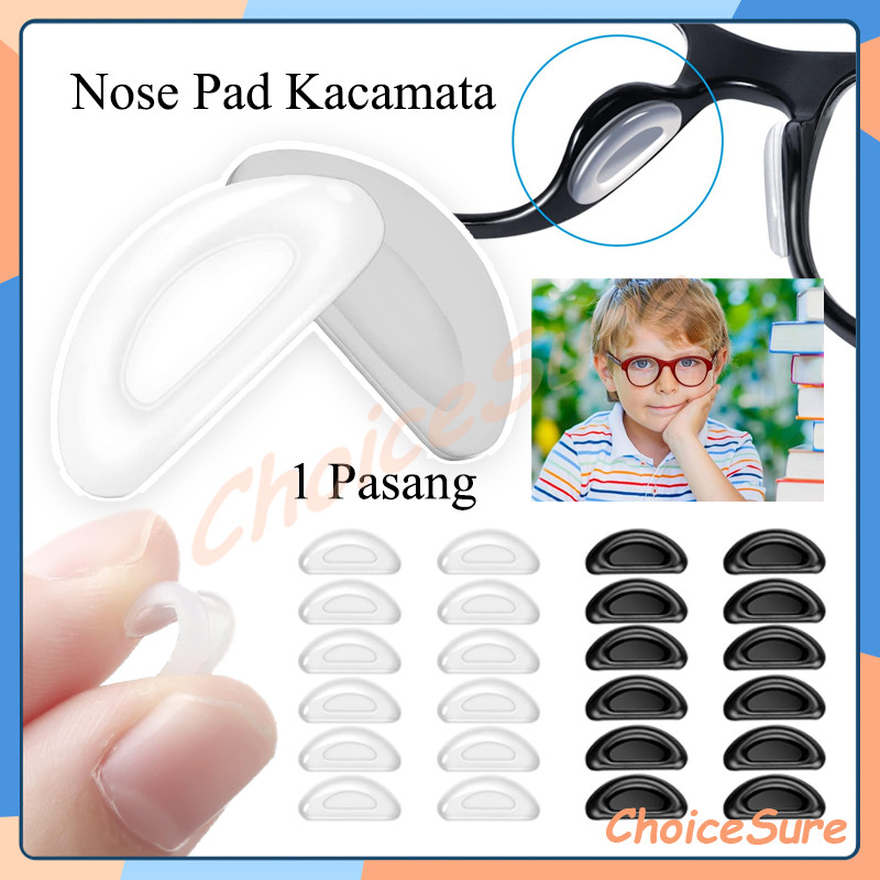 Penyangga Kacamata Anti Melorot / Nose Pad Silikon Karet Penyangga / Stiker Kacamata Penyangga Hidun