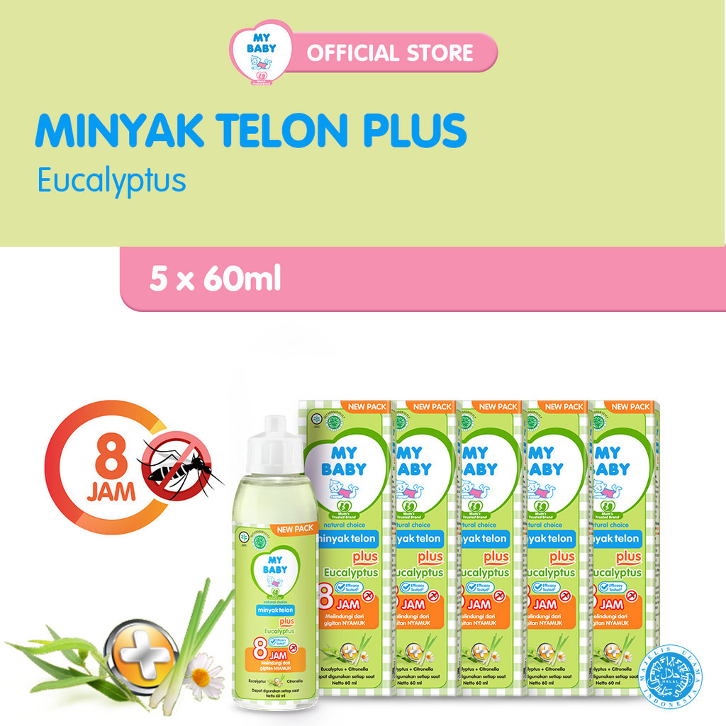 My Baby Minyak Telon Plus [60 ml / 5 pcs] - Minyak Anti Nyamuk 8 Jam