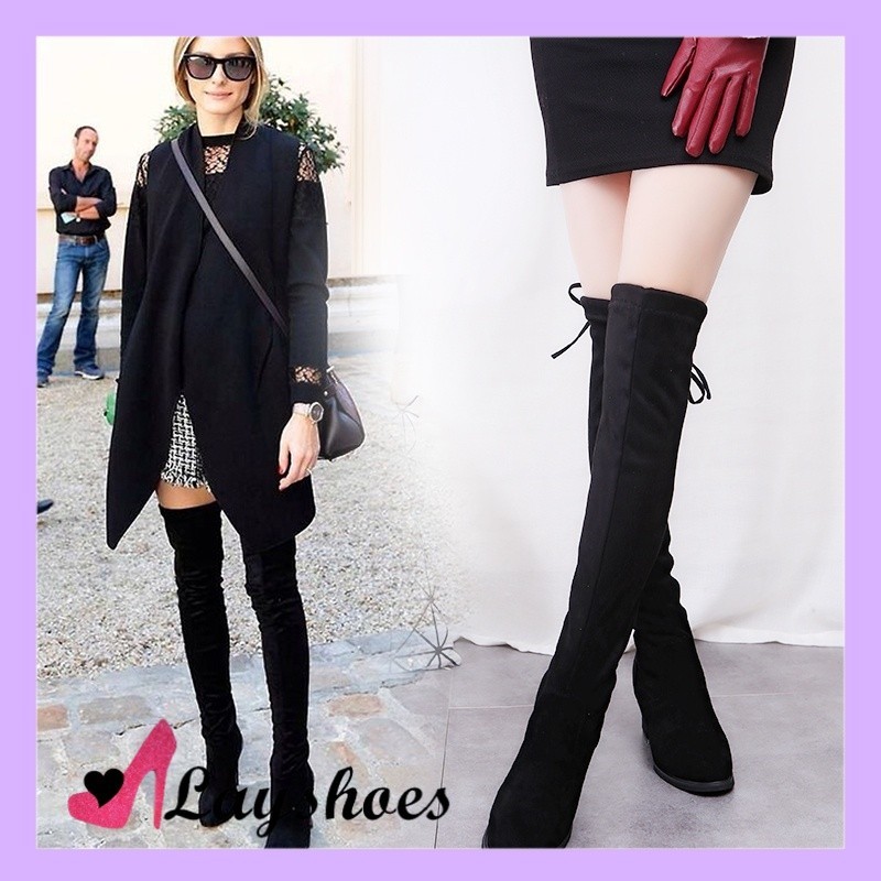 LAYSHOES SEPATU PREMIUM WANITA Sepatu Long Boots  Ala Korea Selutut Import Premium Quality  583