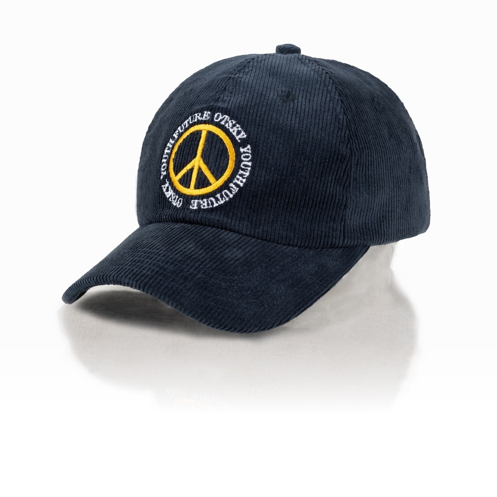 Otsky Topi Pria Corduroy Peace Logo Gold