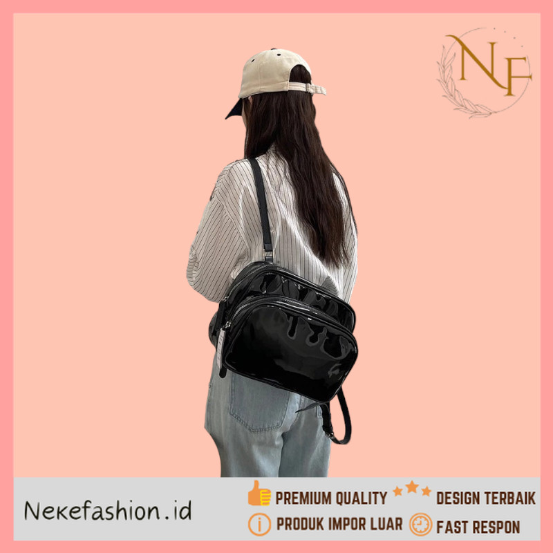 NEKE FASHION Premium Kualitas - Tas Ransel Wanita Tas Ransel Cewek Tas Pergi Wanita Tas Kulit Wanita