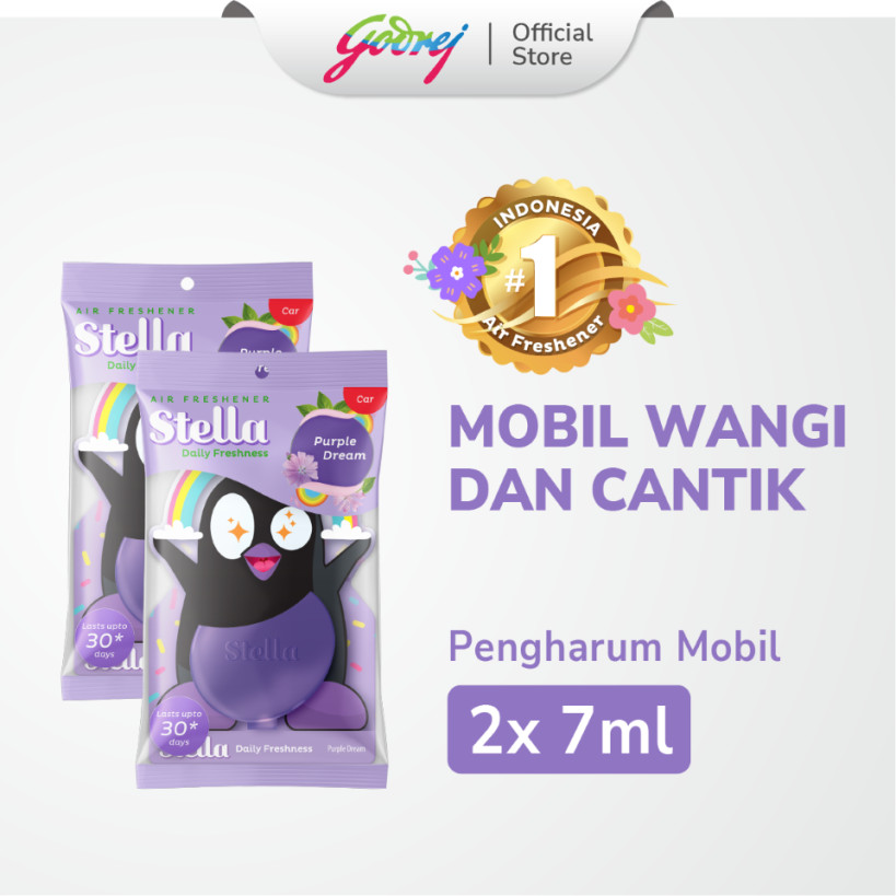 Stella Daily Freshness Car Purple Dream 7ml x2 - Pengharum Mobil