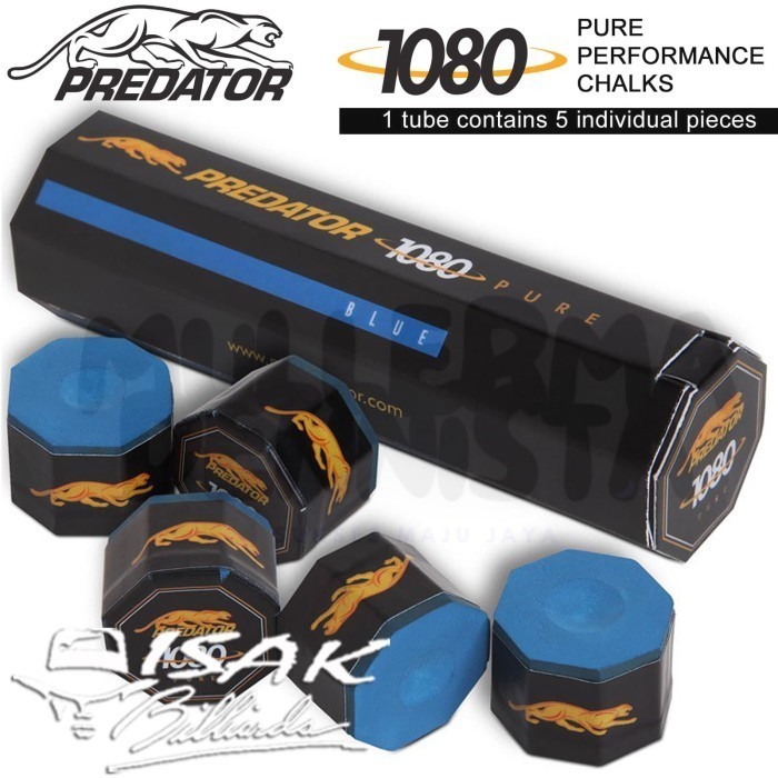 

Predator Chalk USA - 5 Piece Billiard Chalk - Kapur Biliar - Biru