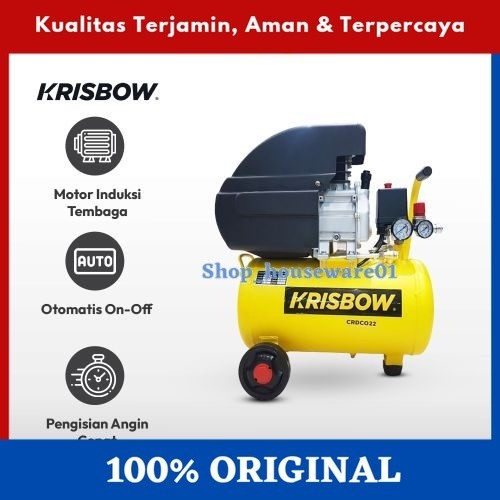 Krisbow Compressor Kompresor Angin 2Hp 24L 8Bar 1Ph Crdc022/Kompresor Angin
