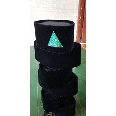 Peci Hitam Logo Ansor Full AC  tinggi 10cm