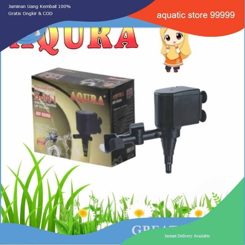 POMPA AQUARIUM AQURA ASP 3000 POWER HEAD 3000 AQURA