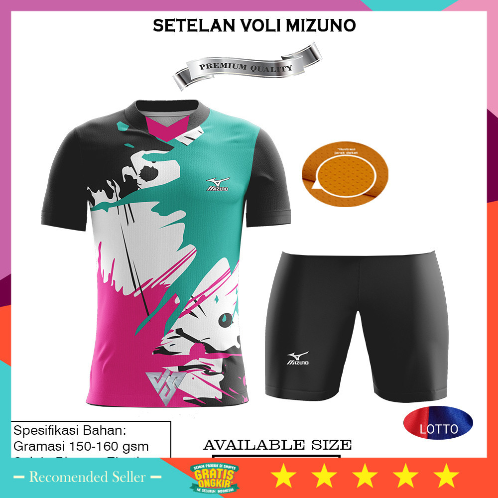 Baju Pakaian Olahraga Sport Kekinian Style Keren Model Terbaru 2024 / Baju Voli Setelan Volly Kaos V