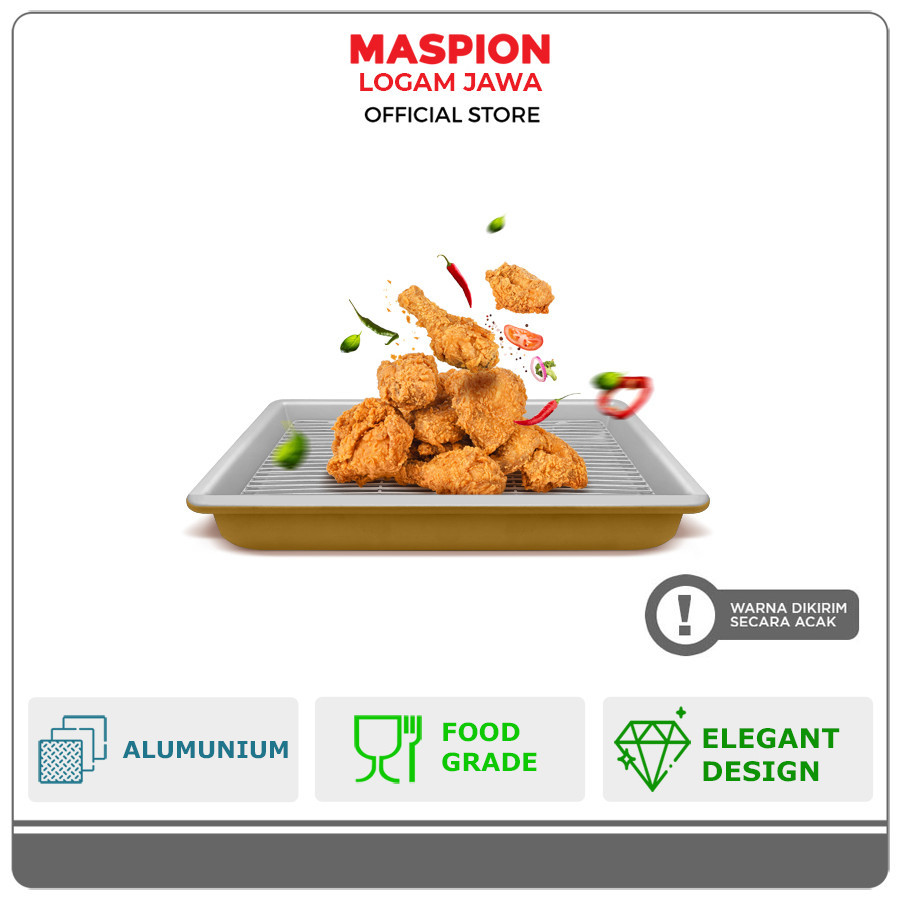 Maspion Mikado Loyang Tiris Alumunium dengan Sarangan