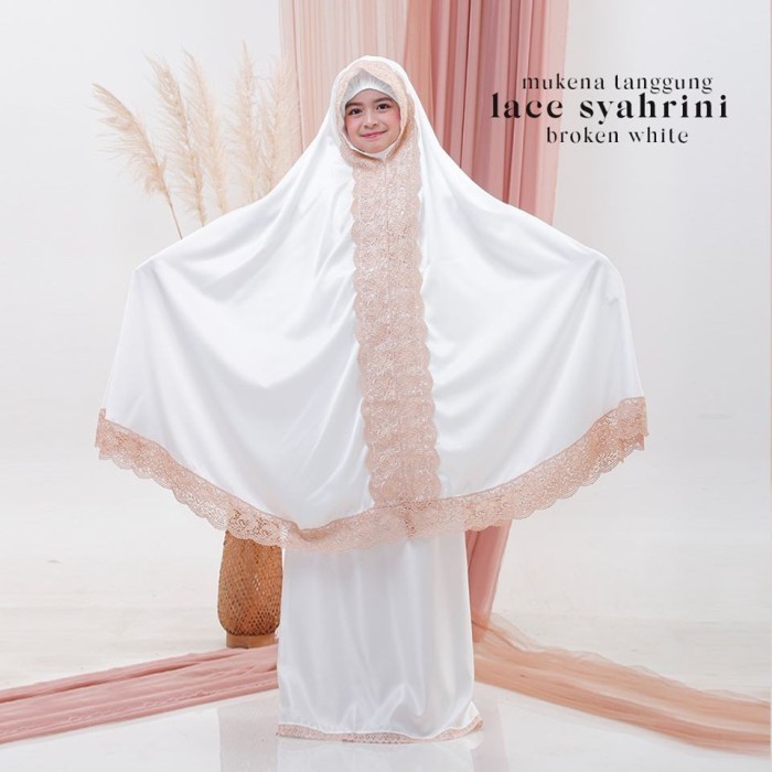 Mukena anak tanggung Lace Syahrini - Putih