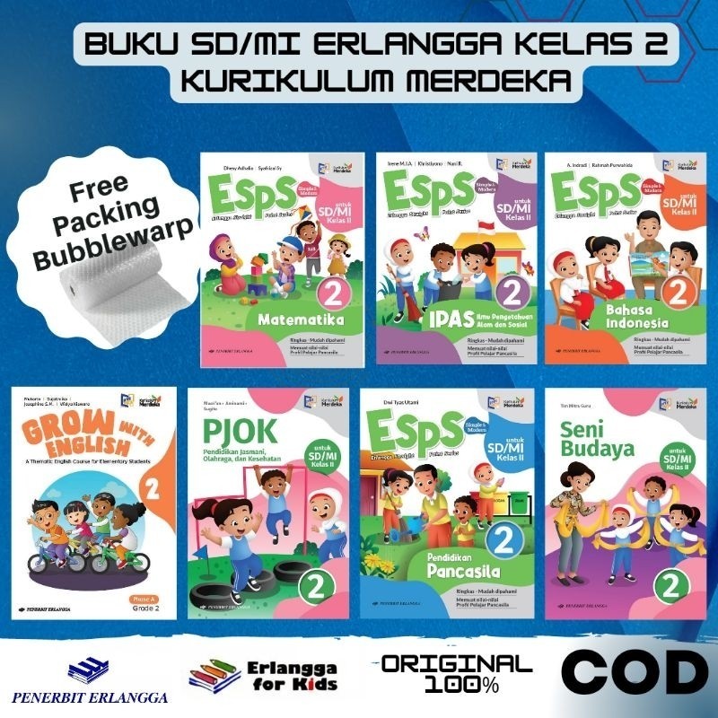 BUKU SD ERLANGGA KURIKULUM MERDEKA KELAS 2 // ESPS kelas 2
