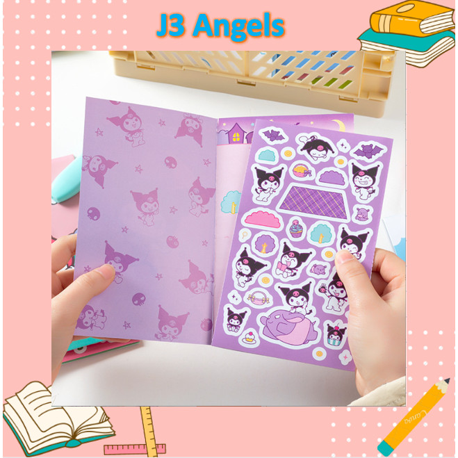 

J3 - Stiker karakter sanrio isi 3 halaman scrapbook korea