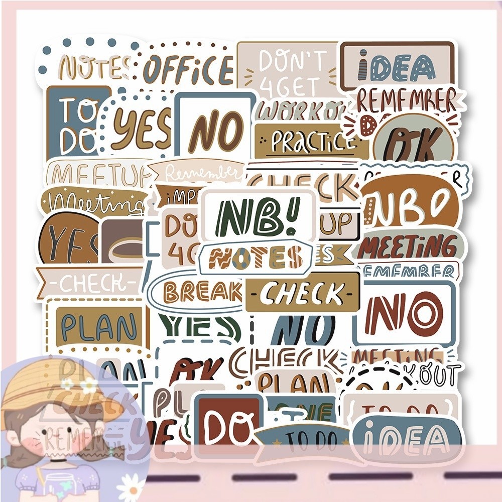 

PROMO25 Pcs Stiker Teks Memo Tahan Air Untuk Dekorasi notebook HELLO.NUZA