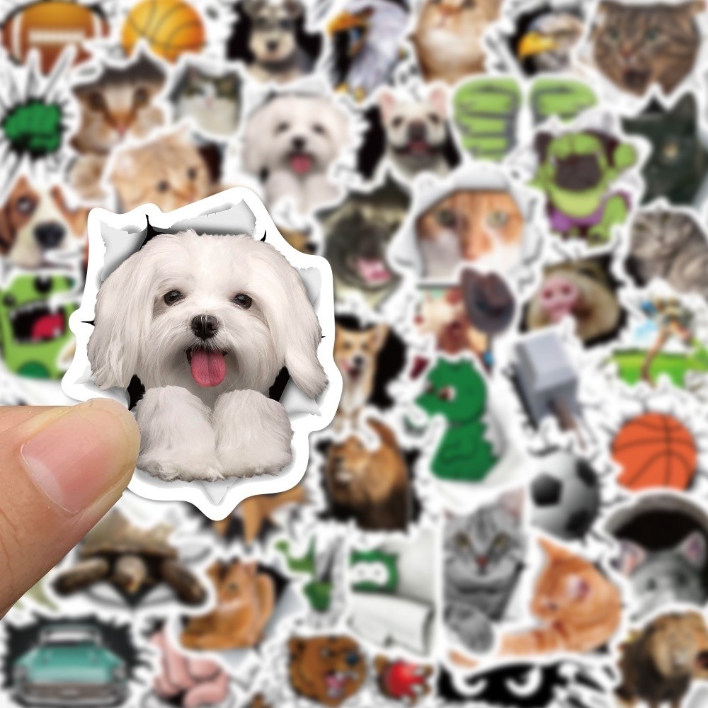 

PROMO25 Pcs Stiker Motif Hewan 3D Tahan Air Untuk Dekorasi notebook