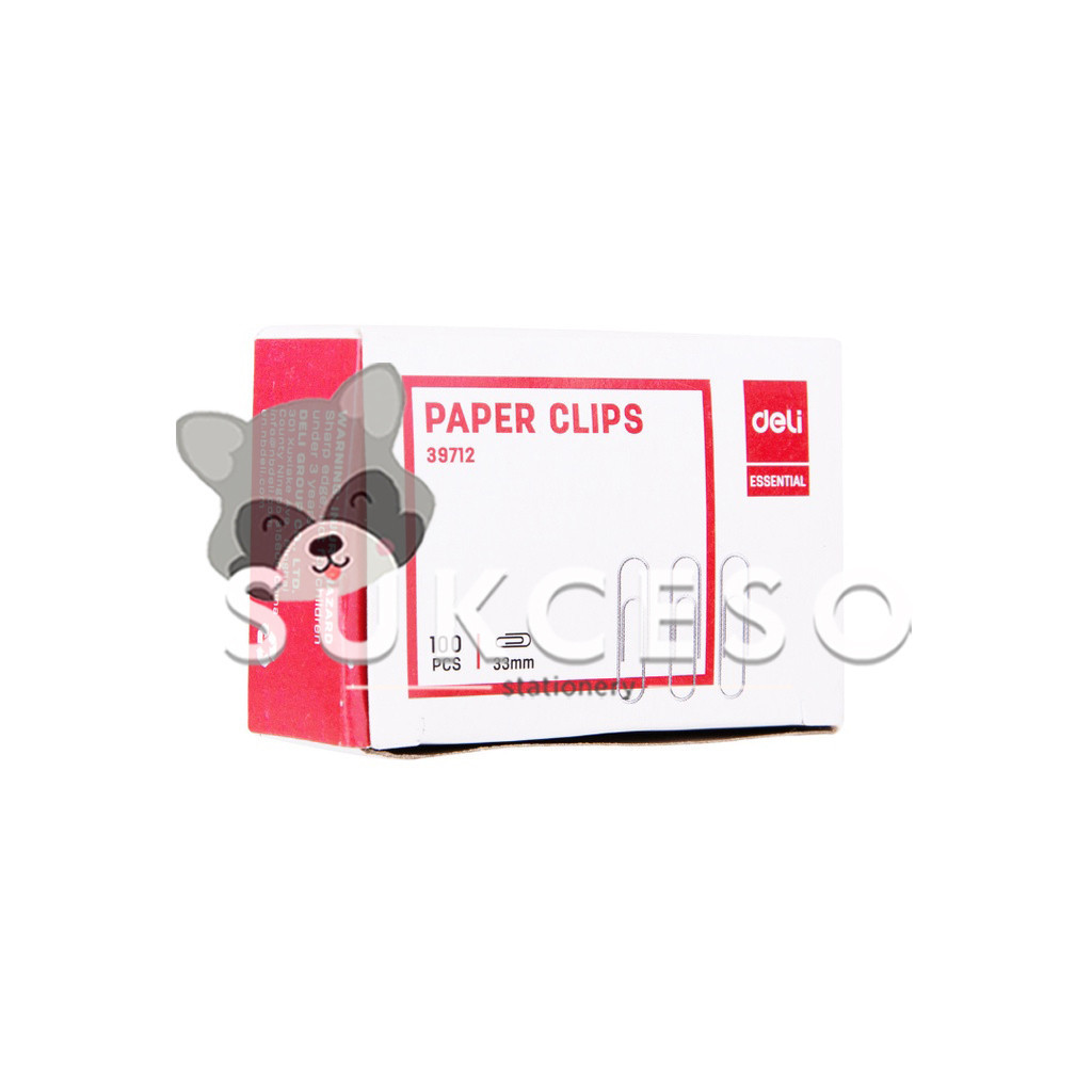 

Deli Paper Clips 39712 33mm Isi 100pcs Penjepit Kertas Kecil