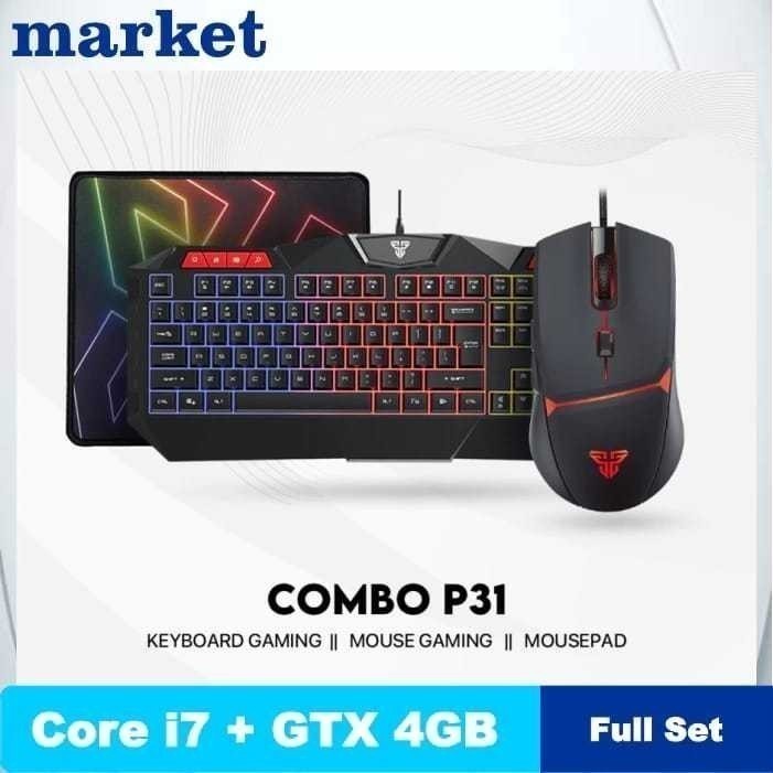 BACA DESKRIPSI =====)PC Gaming Intel Core I3 10105f gen10 16 GB RAM / Komputer Rakitan fulset Monitor 19 inch-4