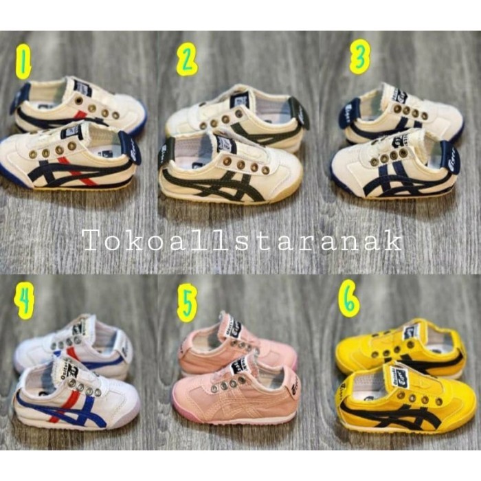 ONITSUKA ANAK SLIP ON SEPATU BAYI TANPA TALI