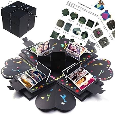 

DIY hadiah valentine gift explotion box DIY album kado anniversary - Full Hitam