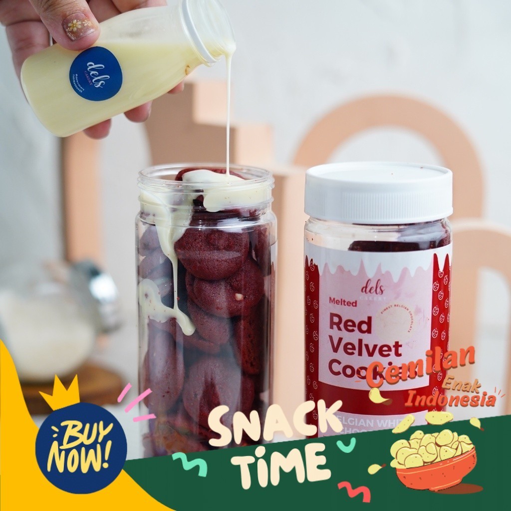 

Special Diskon MELTED COOKIES RED VELVET COOKIES WITH MELTED WHITE BELGIAN CHOCOLATE