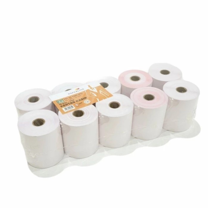 

Paperline Kertas Telstruk / Kertas Kasir 2 Ply NCR 75x65 (Isi 10 Rol)